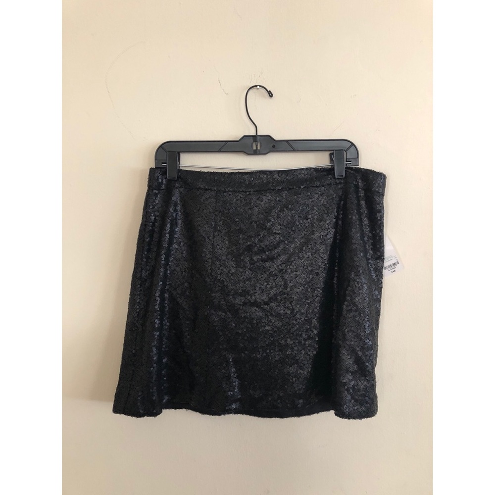 Black Sequin Skirt I Decree I Size XL I NWT